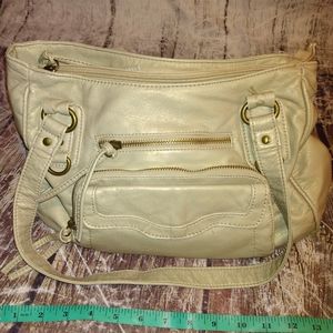 Bueno Carmel leather organizer shoulder bag soft